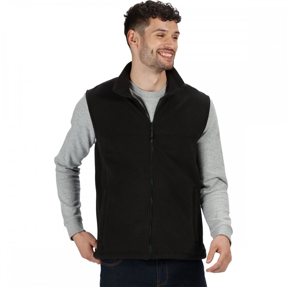 TRA700 Mens Haber II Fleece Bodywarmer Black M *One Size Only - Outlet Store*