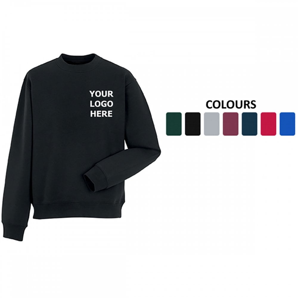 (New) Sweatshirt including company/team logo (Printed or Embroidery)