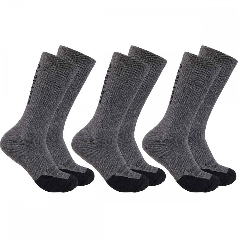 SC9913M Midweight Logo Crew Sock 3 Pack