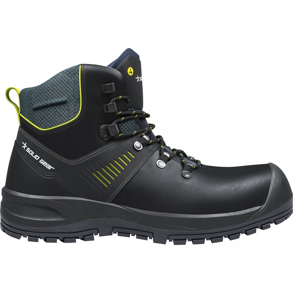 SG73102 Solid Gear Ion Mid S3L Safety Shoes UK12 - EU47 - US13 Black/Yellow *One Size Only - Outlet Store*