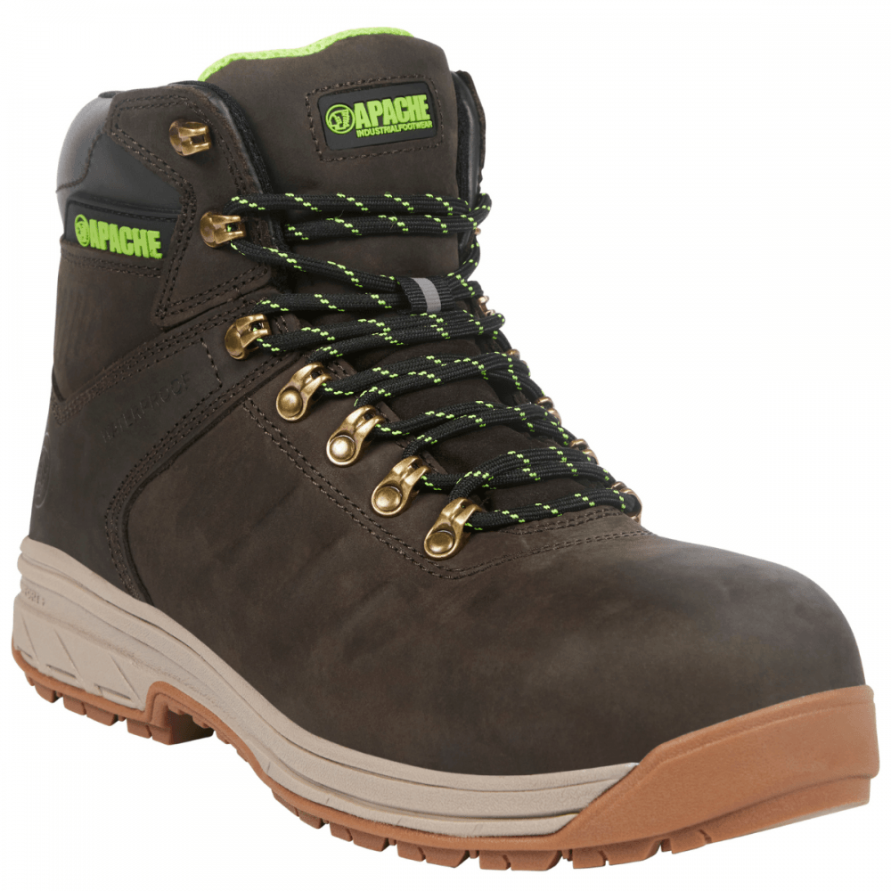 Moose Jaw Leather Waterproof Safety Boot UK9 Brown *One Size Only - Outlet Store*