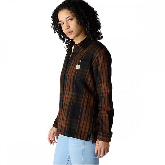 107136 TW7136 Womens Tencel Series Loose Fit Twill Plaid Shirt
