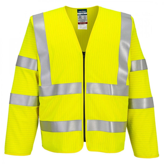 FR616 Bizflame Hi-Vis FR Long Sleeve Zip Vest