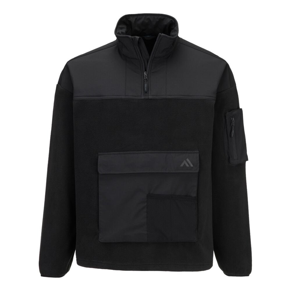 KX378 KX3 Sport 1/4 Zip Fleece Black L *One Size Only - Outlet Store*