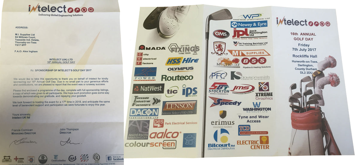 Intelect Golf Day sponsored by MI and other local businesses