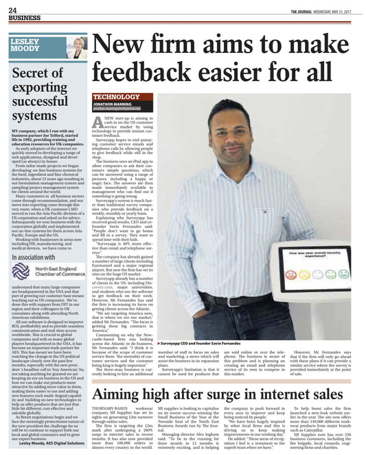 The Journal 31st May - Internet growth  for MI