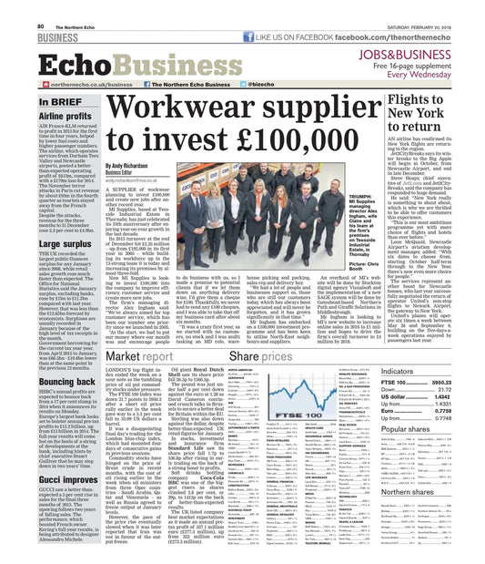 Northern Echo 20 February 2016