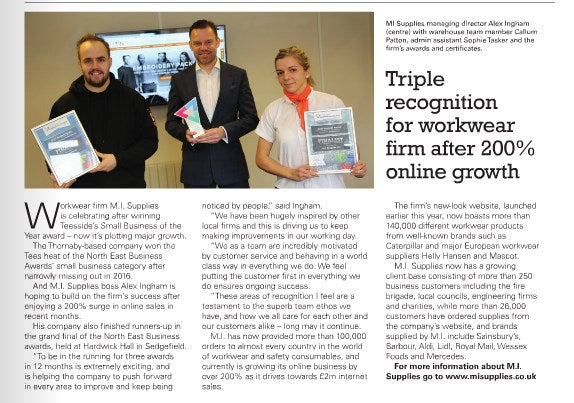 Tees Business Magazine June 2017 - feature on MI