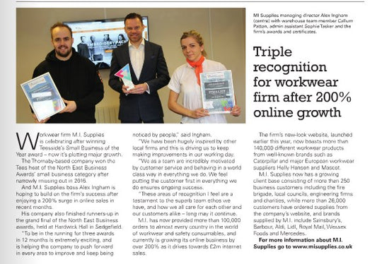 Tees Business Magazine June 2017 - feature on MI