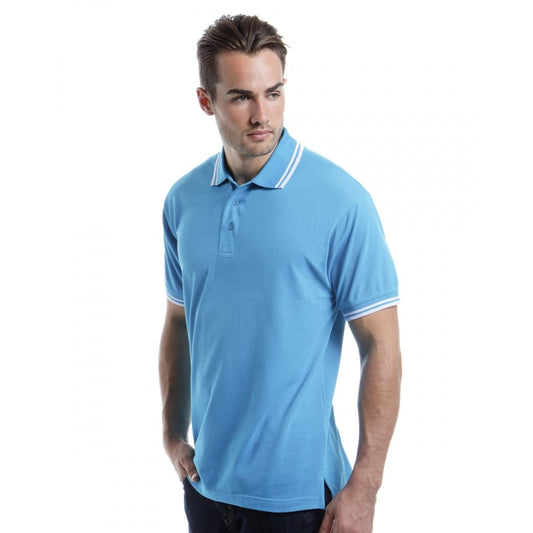 KK409 Men's Tipped Piqué Polo