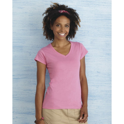 64V00L Ladies' Soft Style V-Neck T-Shirt