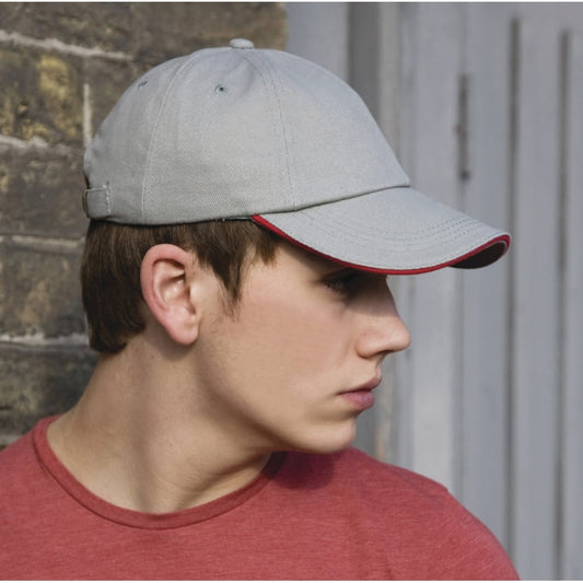 RC24P Low Profile Heavy Brushed Cotton Cap With Sandwich Peak