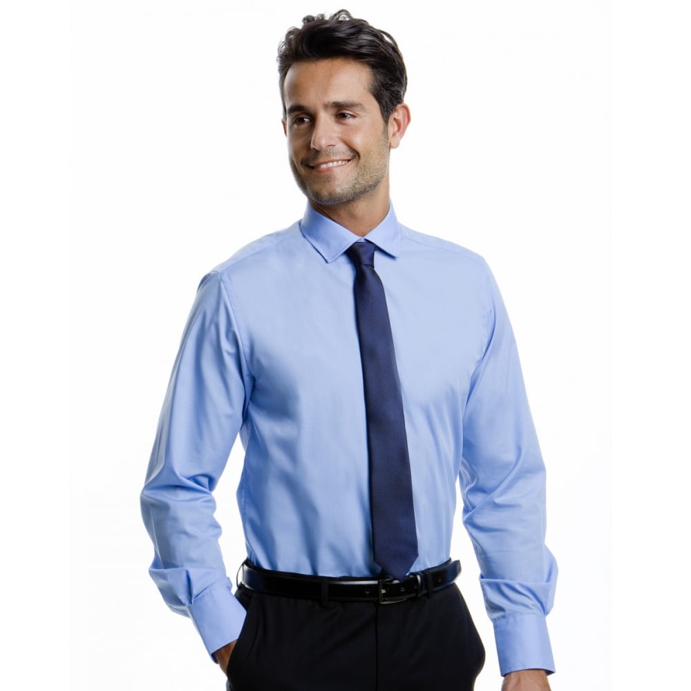 KK131 Men's Tailored Fit Long Sleeved Business Shirt