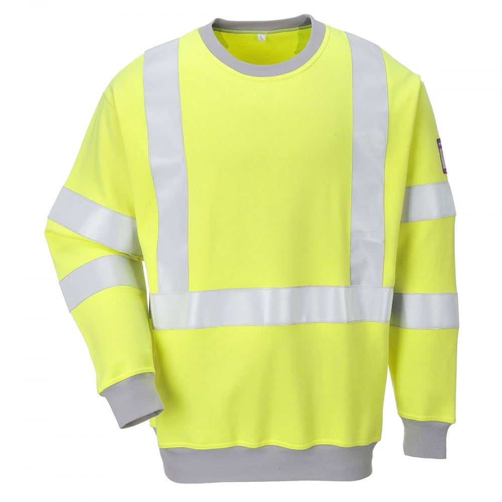 Flame Resistant Anti-static Hi Visibility Sweatshirt