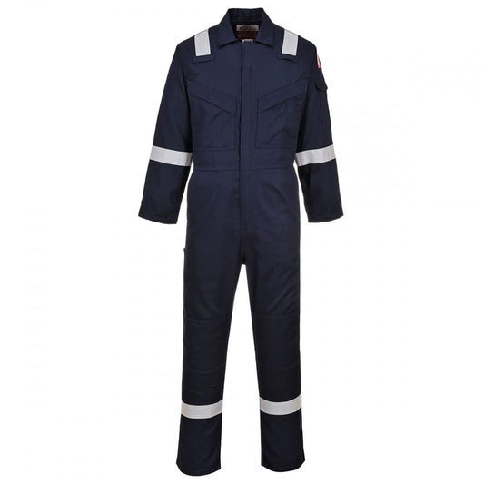 Flame Resistant Super Light Weight Anti-Static Coverall 210g Navy 2XL 31" *One Size Only - Outlet Store*