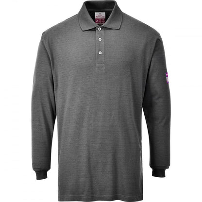 FR10 Flame Resistant Antistatic Long Sleeve Polo Shirt