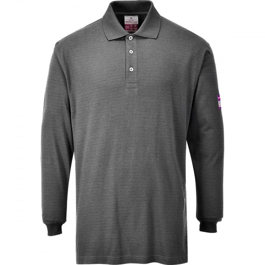 FR10 Flame Resistant Antistatic Long Sleeve Polo Shirt