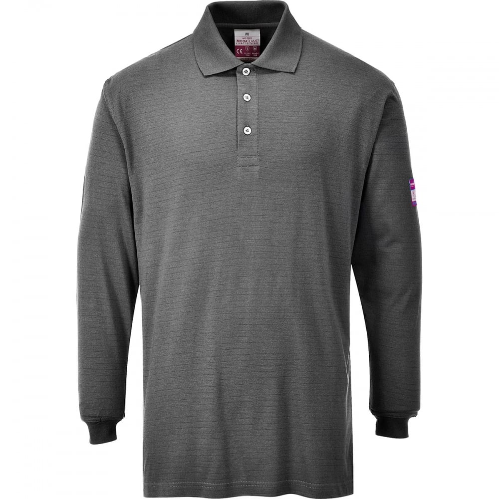FR10 Flame Resistant Antistatic Long Sleeve Polo Shirt