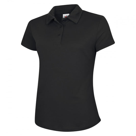 UC126 Ladies Ultra Cool Poloshirt Black XS *One Size Only - Outlet Store*