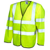 UC802 Long Sleeve Hi Vis Safety Waistcoat