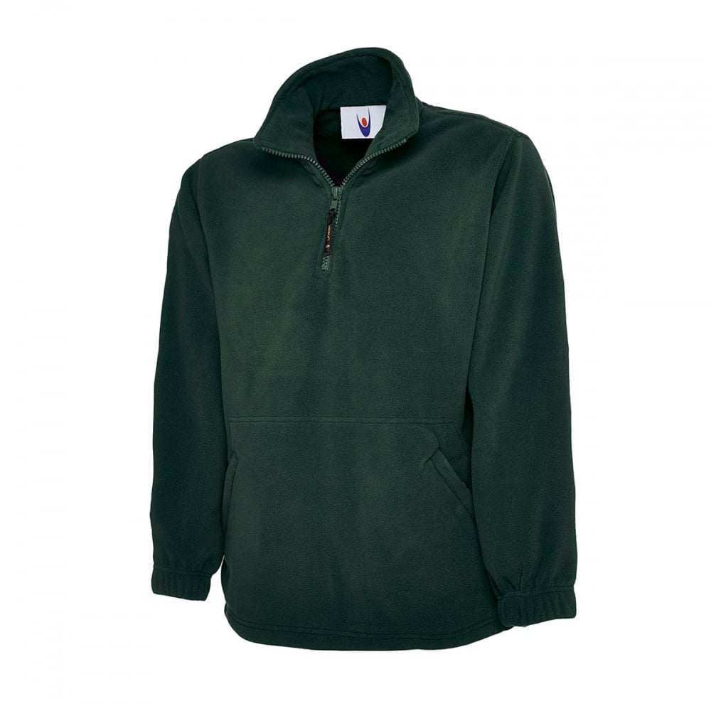 UC602 Classic 1/4 Zip Fleece Jacket Green 3XL *One Size Only - Outlet Store*