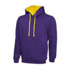 UC507 Contrast Hooded Sweatshirt Purple/Yellow 3XL *One Size Only - Outlet Store*