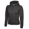 UC505 Ladies Classic Full Zip Hooded Sweatshirt Charcoal S *One Size Only - Outlet Store*