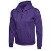 UC505 Ladies Classic Full Zip Hooded Sweatshirt Purple S *One Size Only - Outlet Store*
