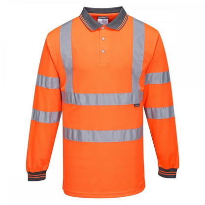Hi Visibility Polo Shirt Long Sleeved