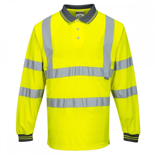 Hi Visibility Polo Shirt Long Sleeved