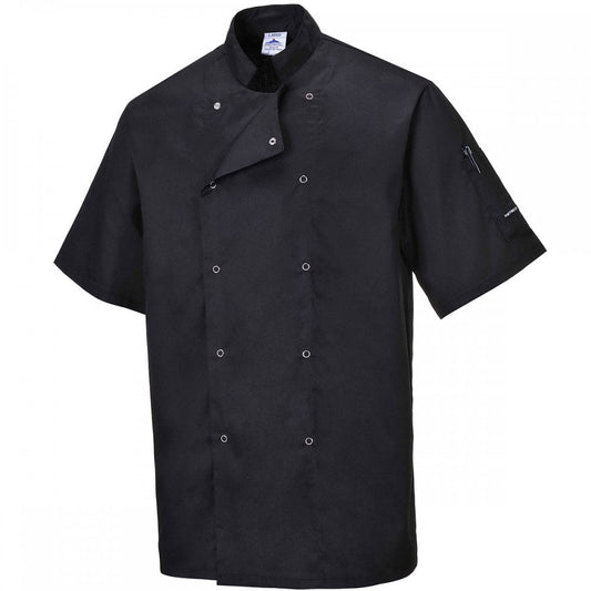 Cumbria Chefs Jacket Black M *One Size Only - Outlet Store*