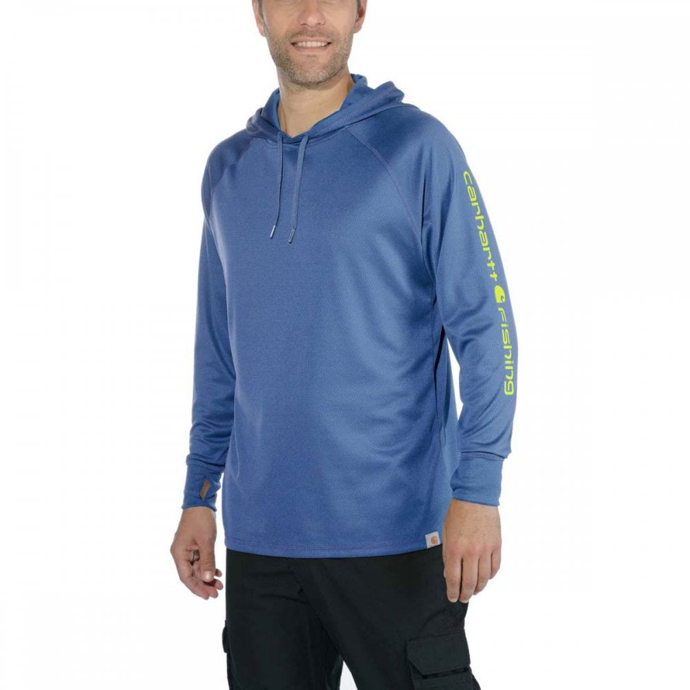 103572 Fishing Hooded T-Shirt Long Sleeve