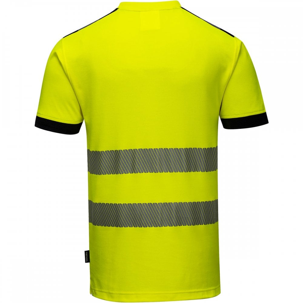 PW3 T181 Hi-Vis T-Shirt Short Sleeve Yellow/Black