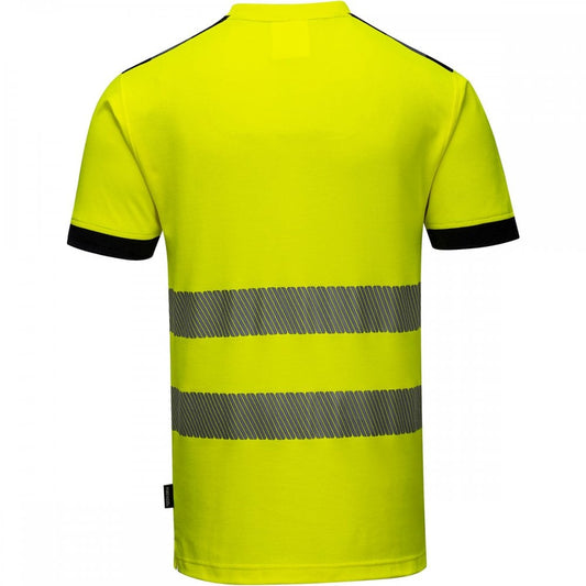 PW3 T181 Hi-Vis T-Shirt Short Sleeve Yellow/Black