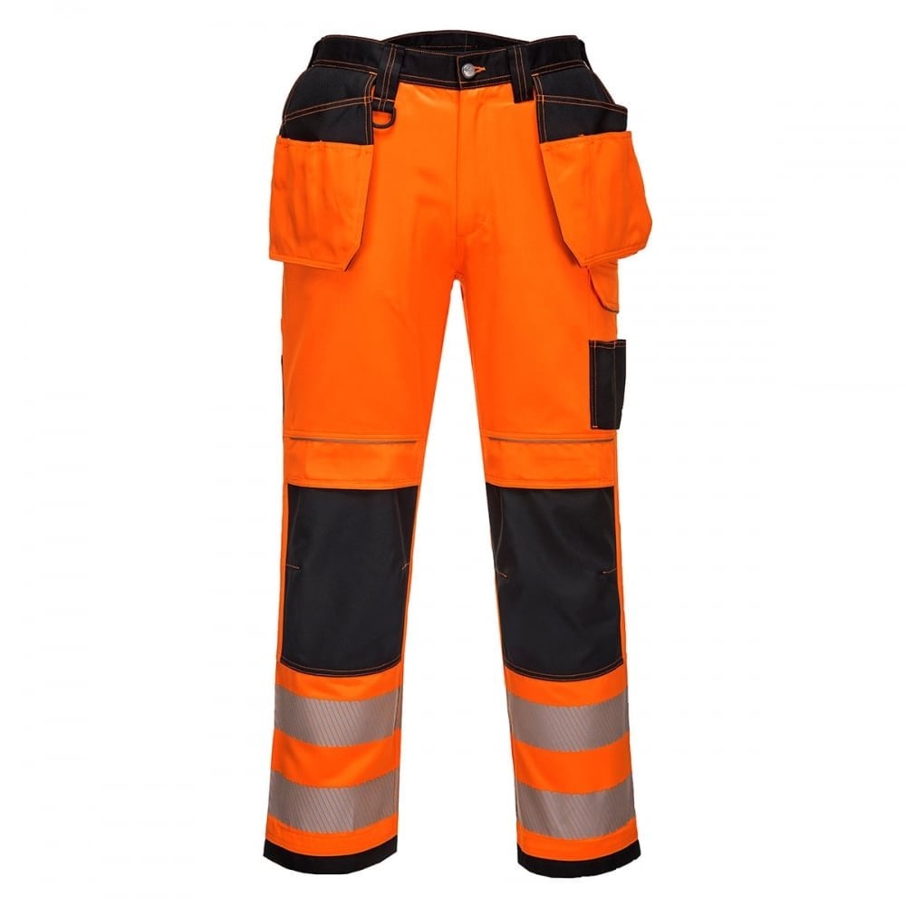 PW3 T501 Vision Hi-Vis Holster Trousers Orange/Black