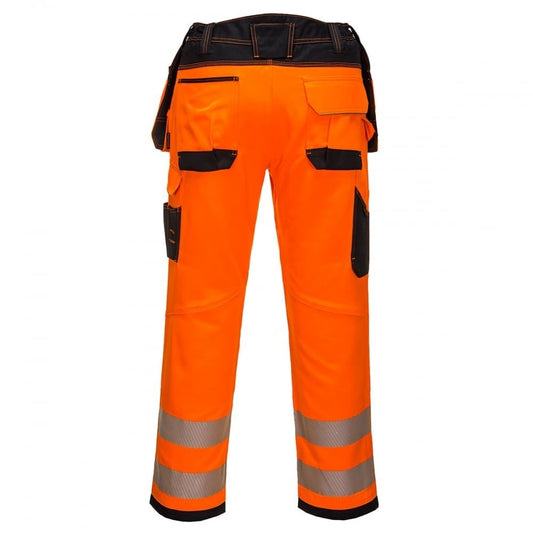 PW3 T501 Vision Hi-Vis Holster Trousers Orange/Black