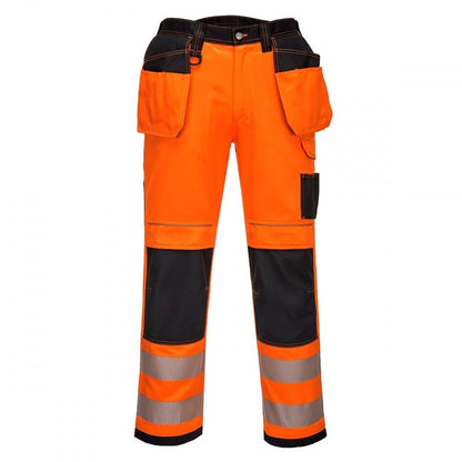 PW3 T501 Vision Hi-Vis Holster Trousers Orange/Black