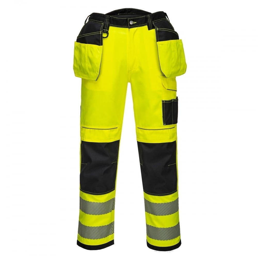 PW3 T501 Vision Hi-Vis Holster Trousers Yellow/Black