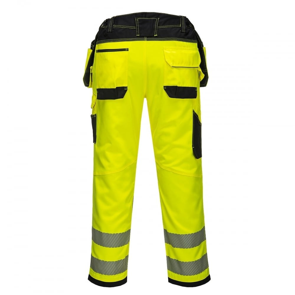 PW3 T501 Vision Hi-Vis Holster Trousers Yellow/Black