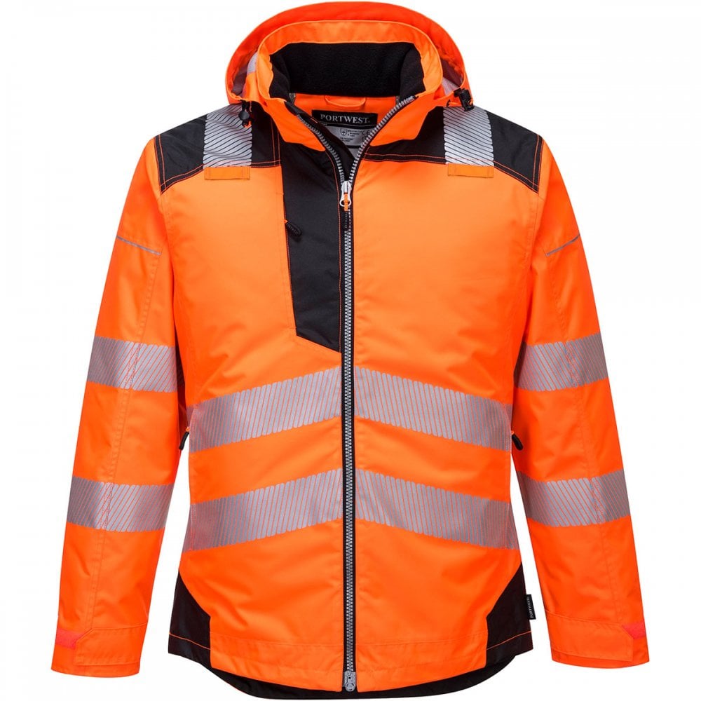 PW3 T400 Hi-Vis Winter Jacket Orange/Black