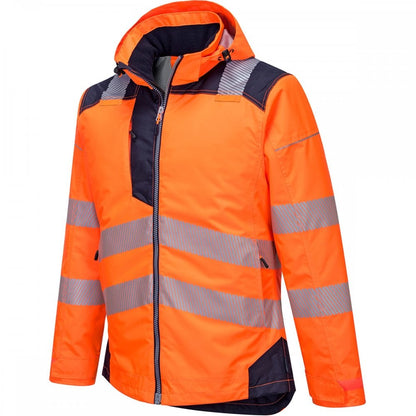PW3 T400 Hi-Vis Winter Jacket Orange/Navy