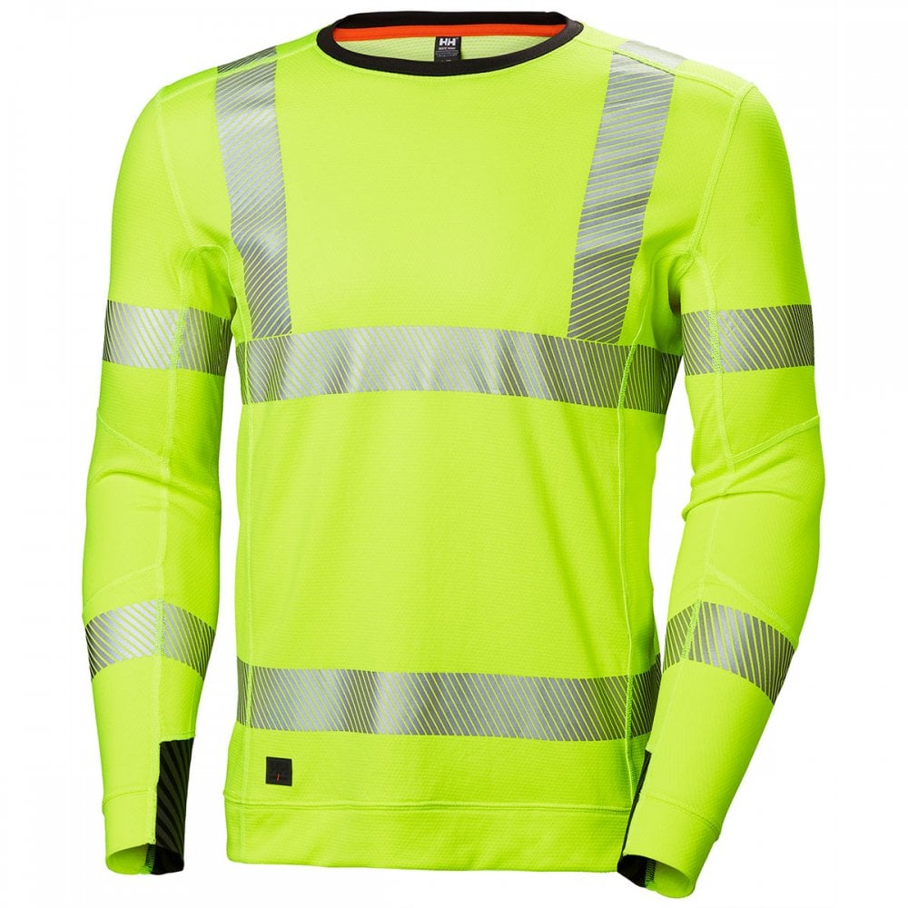 75111 HH Lifa Active HI VIS CrewNeck Long Sleeve