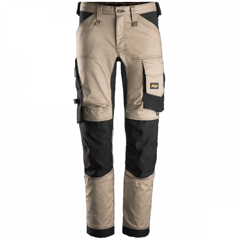 6341 AllroundWork Stretch Trousers Khaki/Black 35" 33" *One Size Only - Outlet Store*