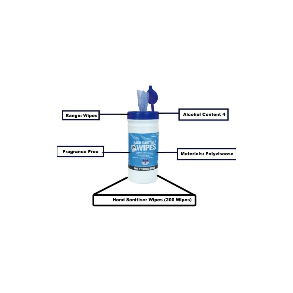 IW40 Antibacterial Alcohol Sanitiser Wipes 200