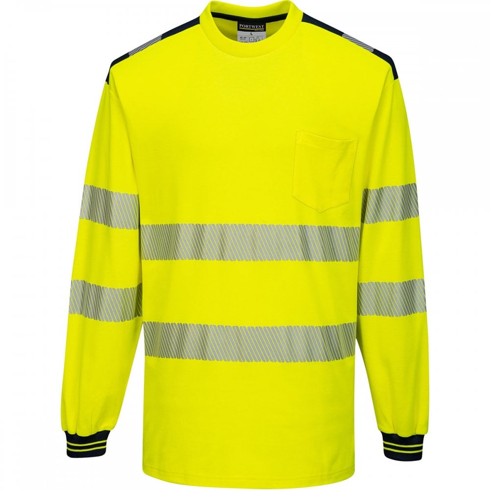 PW3 T185 Hi-Vis T-Shirt Long Sleeve