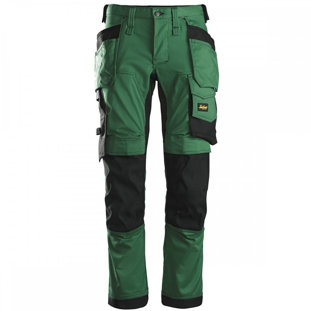 6241 AllroundWork Slim Fit Trousers Holster Pockets Forest Green Forst Green 30" 35" *One Size Only - Outlet Store*