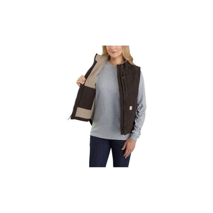 104224 Womens Sherpa Lined Mock Neck Vest Bodywarmer (Spring 2024 New Colours)