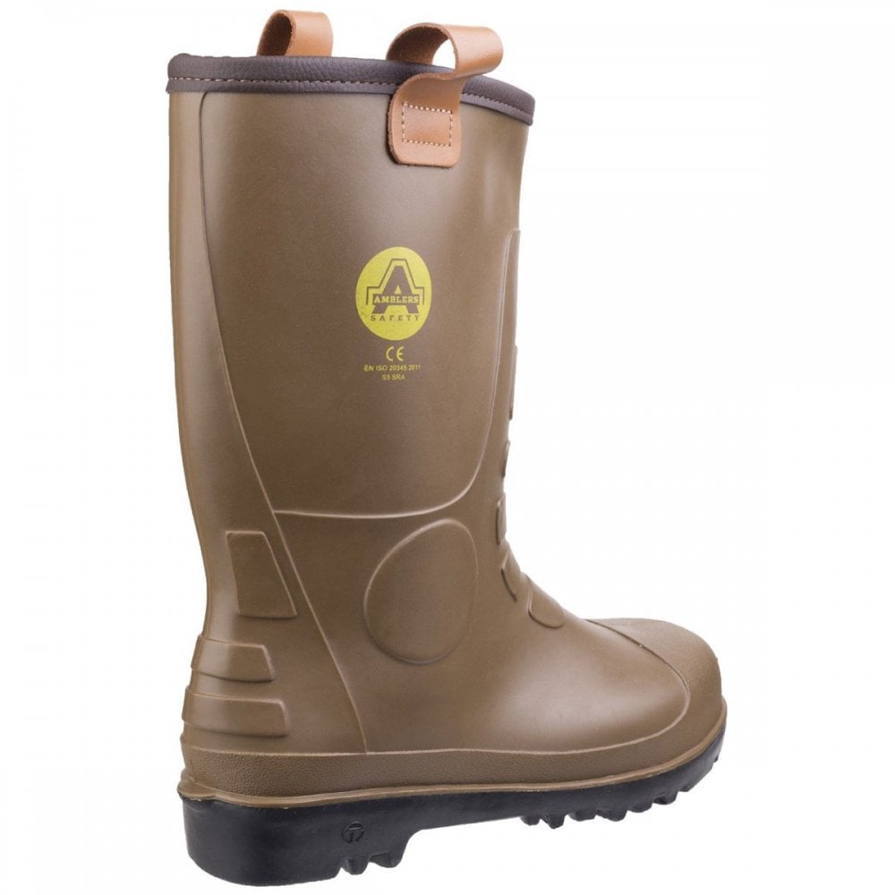 FS95 Waterproof PVC Pull on Safety Rigger Boot - Fur Lined Wellington