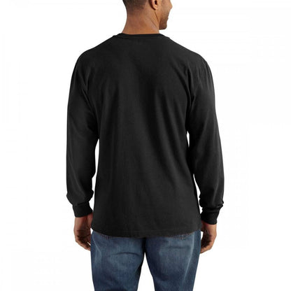 K128 Workwear Pocket Henley Long Sleeve