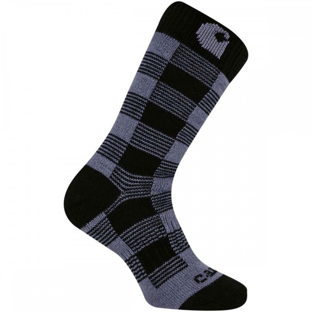 WA516 Womens Thermal Plaid Crew Sock
